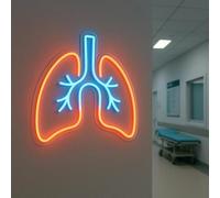 DAKABUKA Lungs Neon Sign Human Organ Decor Led Light Anatomical Wall Neon Light Human Organ Art Neon Gift for Doctor Nurse Great Decor for Clinic Hospital Doctor's Office