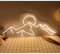 DAKABUKA Mountain Neon Signs for Wall Decor Men LED Light Signs For Bedroom Wall LED Wall Sign for Home Party Wedding Christmas Decorations USB Powered(Warm White)
