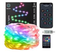 DaKango 33ft 100 LEDs Colour Changing Fairy Lights Music Sync Remote Control & App Control USB DIY Smart Fairy Lights for Party, Wedding, Bedroom, Christmas