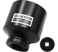 DAKCOS 1/2" Drive 46mm Socket 12 Ponit Impact Wrench Socket Drive Shaft Tool Power, CR-MO