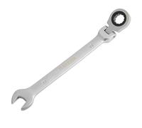 DAKCOS 11mm Flexible Head Spanner Dual Heads Ratchet Combination Wrench Spanner Chrome Vanadium Steel