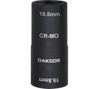 DAKCOS 18.5 x 19.5mm Impact Wrench Nut 1/2" Double Head Power Socket Wrench | for Wheel Nut, CR-MO