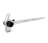DAKCOS 4 in 1 Ratchet Podger Spanner Scaffold Spanner with Claw Hammer 17mm x 19mm (Silver Tone)