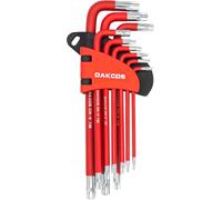 DAKCOS 9pcs Torx Key Set T10-T50 Security Torx End Holes Set Star Wrench Key Set