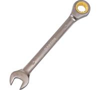 DAKCOS Fixed Head Ratchet Spanner 15mm Ratcheting Combination Wrench Chrome Vanadium Steel