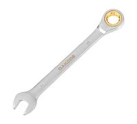 DAKCOS Fixed Head Ratchet Spanner 15mm Ratcheting Combination Wrench Chrome Vanadium Steel