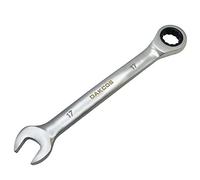 DAKCOS Fixed Head Ratchet Spanner 17mm Ratcheting Combination Wrench Chrome Vanadium Steel