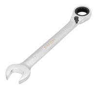 DAKCOS Fixed Head Reversible Ratchet Spanner 17mm Ratcheting Combination Wrench Chrome Vanadium Steel