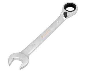 DAKCOS Fixed Head Reversible Ratchet Spanner 19mm Ratcheting Combination Wrench Chrome Vanadium Steel