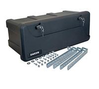 Daken B50-2 Black 50.6 Litre Portable Tool Box with 2 Locks, Stainless Steel House, Drawbar Box, Trailer Storage Box, 750 x 300 x 294 mm