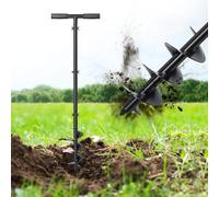 DAKEPOLE Post Hole Digger, Hand Auger Spiral Drill for Planting, 38 Inch Long Post Hole Digger Manual Earth Auger for Fence Posts, Sand, Bulb, Seedlings, Tree, Mail Box, Non Slip T Handle