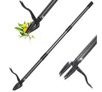 DAKEPOLE Weed Puller Tool, Stand Up Manual Weeder, Heavy Duty Garden Weeding Tool with 60 inch Long Handle,4 Claw Steel Head, Uprooting Dandelion Removal Gardening Tools for Lawn Grass Grabber