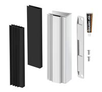 dakewang 3" Shower Door Magnet U-Channel Door Frame with Metal Strike and Magnet fits 1/8", 5/32", 3/16" and 1/4" Thick Swing Glass Shower Doors, Shower Door Handles Replacement.