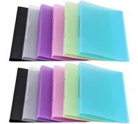 DAKFOOK 12 PCS A4 Ring Binders, 2 O-Ring Translucent Flexible Plastic File Folder, 23mm Multicolor Spine Document Organiser for Paperwork School Home Work Office Travel, 6 Assorted Colours