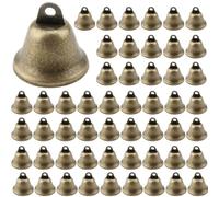 DAKFOOK 120Pcs Bronze Jingle Bells, 38mm Small Craft Bells, Mini Hanging Bell for Crafts, Decorations, Christmas Tree