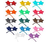 DAKFOOK 14 Pcs Colorful Star Glasses, Funky Party Star Glasses Sunglasses for Men Women Boys Girls, 14 Mixed Color