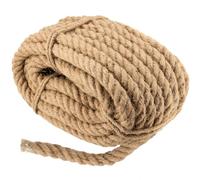 DAKFOOK 18mm x 20m Jute Hemp Rope, 66 Feet Thick Rope Natural Jute String Twine, Craft Rope for Diy, Gardening, Bundling, Camping, Decorating