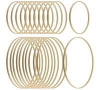 DAKFOOK 20 PCS Wooden Bamboo Floral Hoop, 20cm and 30cm Macrame Craft Hoop Rings, Natural Wooden Wreath Rings Wooden Hoops for Craft, Macrame, Wreath Decor