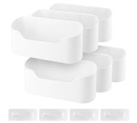 DAKFOOK 6PCS Cabinet Door Storage Boxes, Self Adhesive Wall Mounted Storage Box, Cupboard Door Storage for Kitchen, Bathroom，23.4 x 10.8 x 6.8 cm