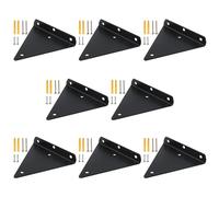 DAKFOOK 8 Pack 5 Inch Black Floating Triangle Shelf Brackets, 55lbs Capacity, Heavy Duty Metal Hidden Wall Brackets