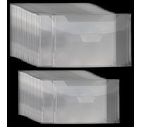 DAKFOOK 80 Pcs Clear Stamp & Die Cut Storage Bags, 2 Sizes Plastic Die Cut Folder, Stencil Storage Pockets for DIY Scrapbooking & Card Making (13 x 18cm, 18 x 24cm)