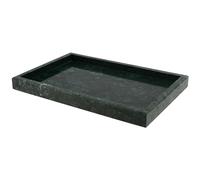 DAKFOOK Green Natural Marble Stone Tray, 30 x 20cm Rectangle Bathroom Tray, Decorative Vanity Organiser Dish for Coffee Table, Kitchen Counter