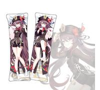 Dakimakura Genshin Impact Hu Tao Anime Body Pillow Dakimakura Short Plush Fabric Life-Size Body Pillow Cover