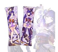 Dakimakura Genshin Impact Raiden Ei Dakimakura Short Plush Fabric Double Sided Anime Body Pillow Cover