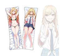 Dakimakura Kitagawa Marin《My Dress-Up Darling》Anime Dakimakura Otaku wives or husbands Life Size Double Sided Body Pillow Cover 50cmx150cm-2-WT Kitagawa Marin-F