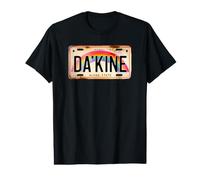 Da'Kine Hawaiian Pidgin Retro Hawaii License Plate Rainbow Value Graphic T-Shirt