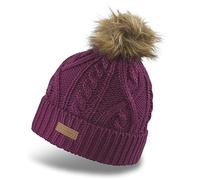 Dakine Kelsey Cable Knit Pom Style Merino Wool Beanie, Grapevine