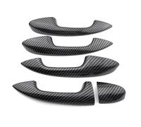 Dakitita Compatible for Mercedes Benz C E GLC Class W205 W213 X253 2016-2021 LHD Accessories Carbon Fiber Decor Exterior Chrome Door Handle Cover Trim (Carbon Fiber Pattern Color)