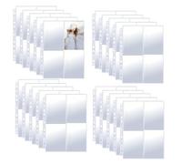 DAKLOP 20 Pcs A4 Photo Sleeves with 160 Compartments for 2/3/4 Ring Binders, Clear Card Sleeves with 4 Compartments, A4 Plastic Envelopes with Holes(103x143mm)