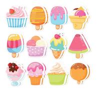 DAKLOP Pack of 24 Sticky Notes, 480 Sheets Small Sticky Notes Children, Ice Cream Sticky Notes, Cute Mini Sticky Notes, Sticky Notes, Ice Cream Sticky Note Pad, School Notes, Office Notes, Gifts