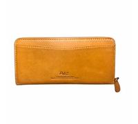 Dakota 0626804 Men's Long Wallet, Leather, Black Label Gaudi Round, yellow (mustard)