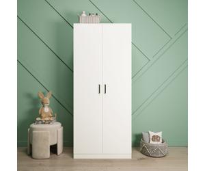 Dakota 2 Door Wardrobe White Metal Drawer Hinges