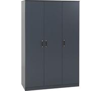 Dakota 3 Door Wardrobe Dark Grey Metal Drawer Hinges and Handles