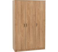 Dakota 3 Door Wardrobe Oak Effect Metal Drawer Hinges and Handles