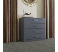 Dakota 4 Drawer Chest - Dark Grey