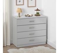 Seconique Dakota 4 Drawer Chest Of Drawers Light Grey