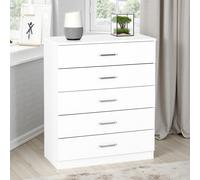 Dakota 5 Drawer Chest - White