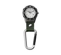 Dakota Aluminum Analog Backpacker Pocket Watch, Military Dial - White/Moss