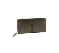 Dakota DA-30401 Women's Long Wallet, Round Zipper, Genuine Leather, black pearl