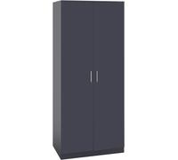 Dakota Dark Grey 2 Door Double Wardrobe Bedroom Storage Furniture Cupboard