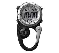 Dakota Digital Backpacker Clip Watch, Alarm, Stopwatch, Timer and Dual Time, Outdoor Gifts for Men and Women, Tactical Digital Watch