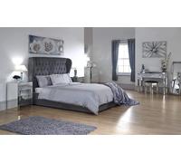 GFW Dakota Double Ottoman Grace Pewter Bed, Grey