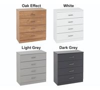 Seconique Dakota 4 Drawer Chest Oak Effect