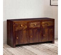 Dakota Sideboard - 3 Door 3 Drawer - Medium - Dark Mango Wood