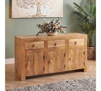 Dakota Sideboard - 3 Door 3 Drawer - Medium - Light Mango Wood