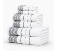Dakota Stripe 6Pc Towel Bale Mono Black
